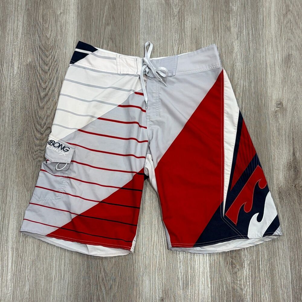 Vintage 00s Y2K Billabong Platinum X Board Shorts Men's Size 33 Recycler Series